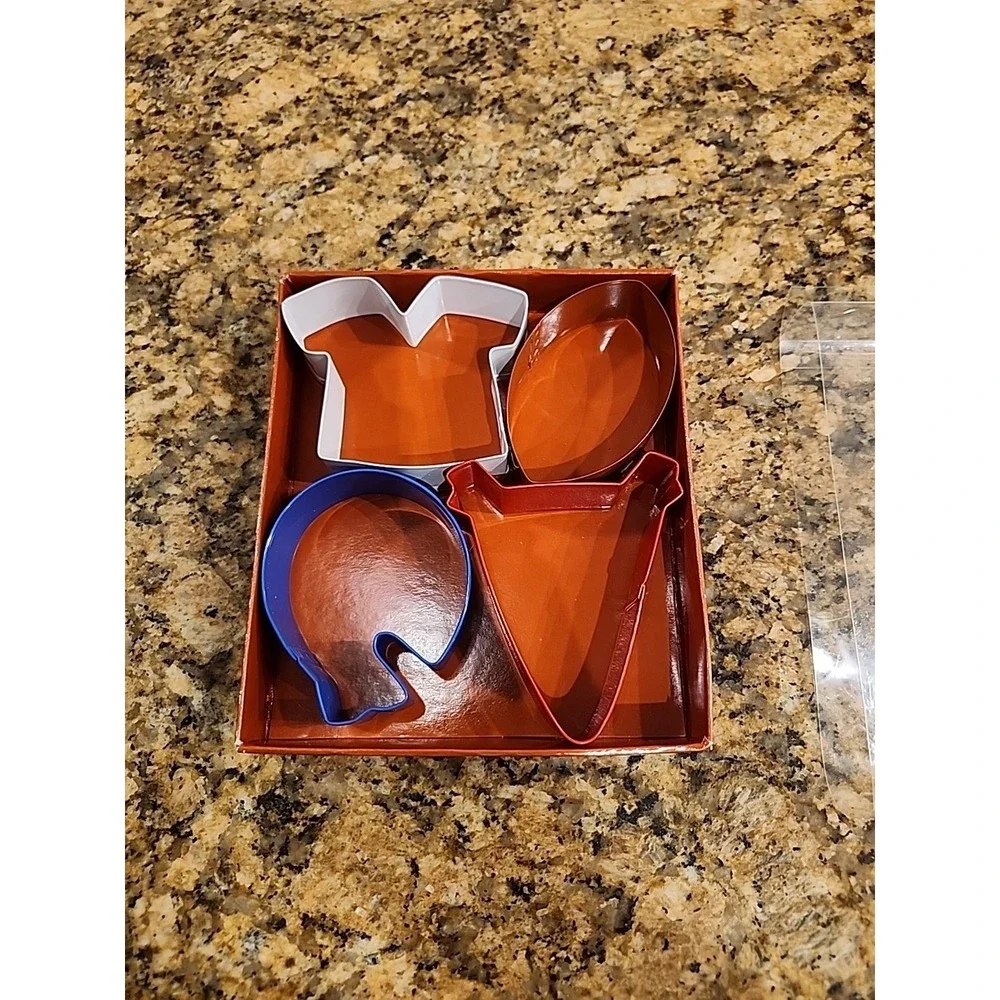 Wilton 4 Piece Football Cookie Cutter‎ Set. Includes 3